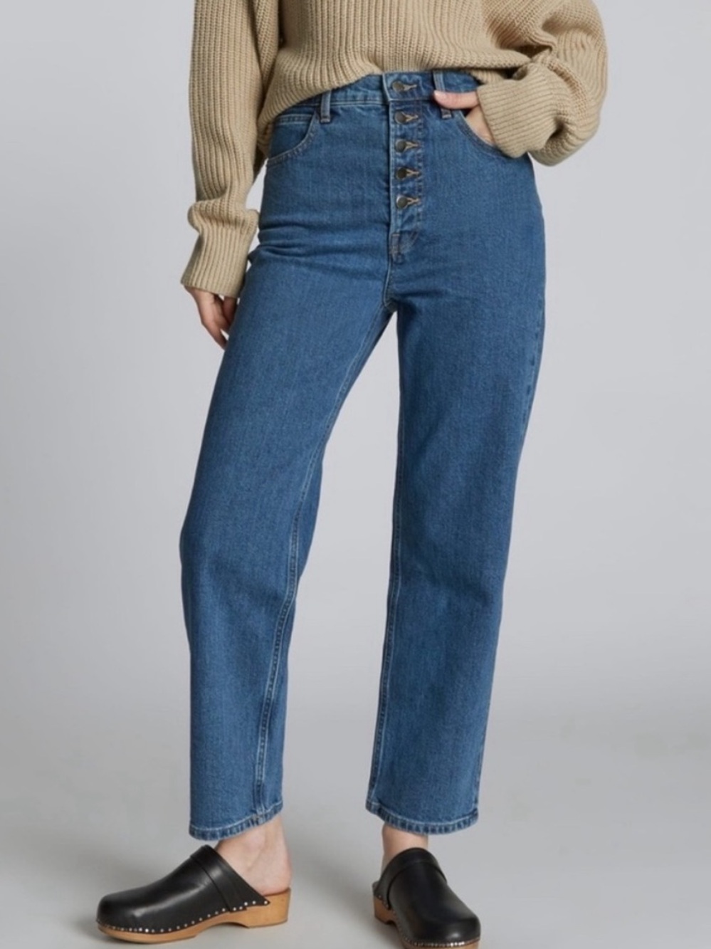Everlane The Way High Jean. Buttonfly. High Rise. Size 33 Regular.